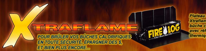 Xtraflame - Plateau brûleur pour búchez calorifique avec réflecteur thermique